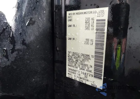 2018 Nissan Maxima 3.5 S из США, поврежденный, VIN 1N4AA6AP7JC368729